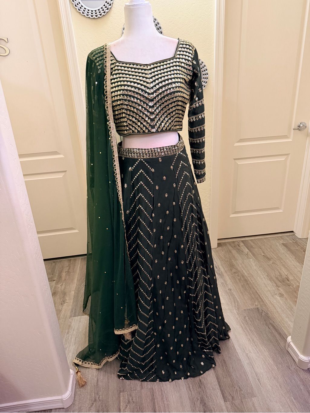 Green Lehenga Choli Set